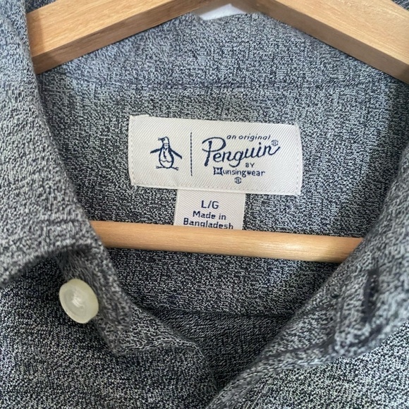 Original Penguin by Munsingwear Gray Button Down Size Large - Picture 2 of 6